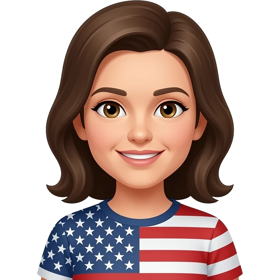 Donna americana con la liberta emoji