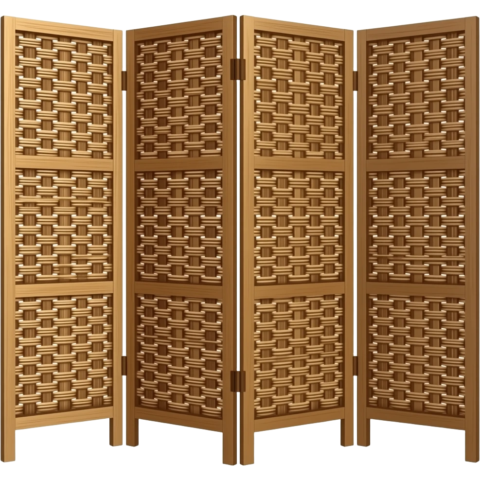 folding brown wicker screen emoji