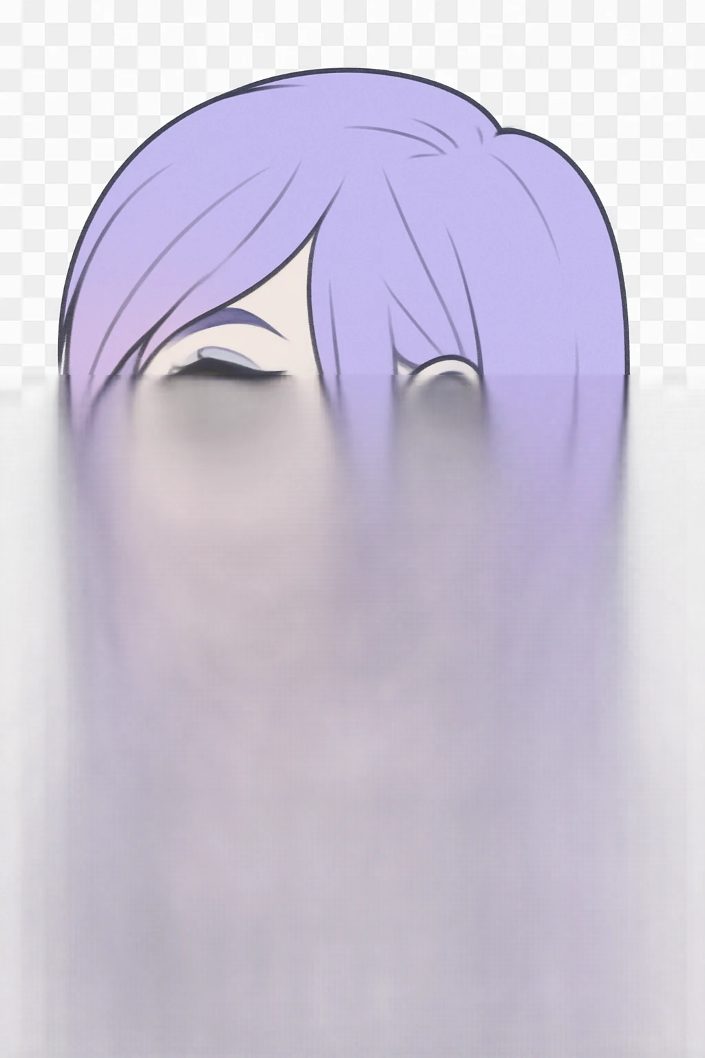 emo girl profile, pastel colors emoji
