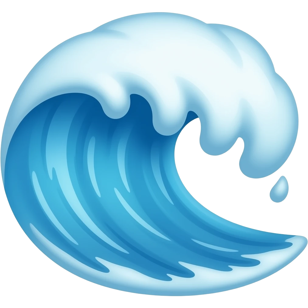 Vague de la mer une vague emoji