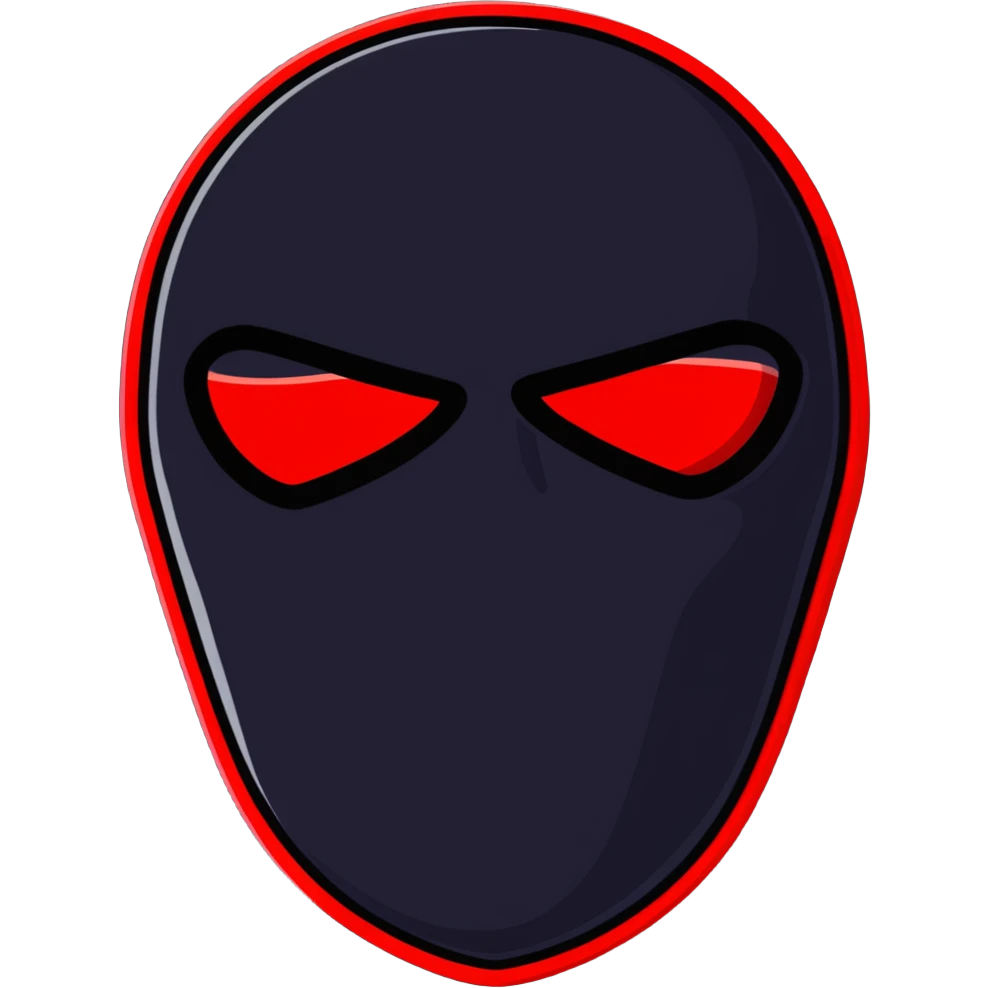 red ski mask emoji