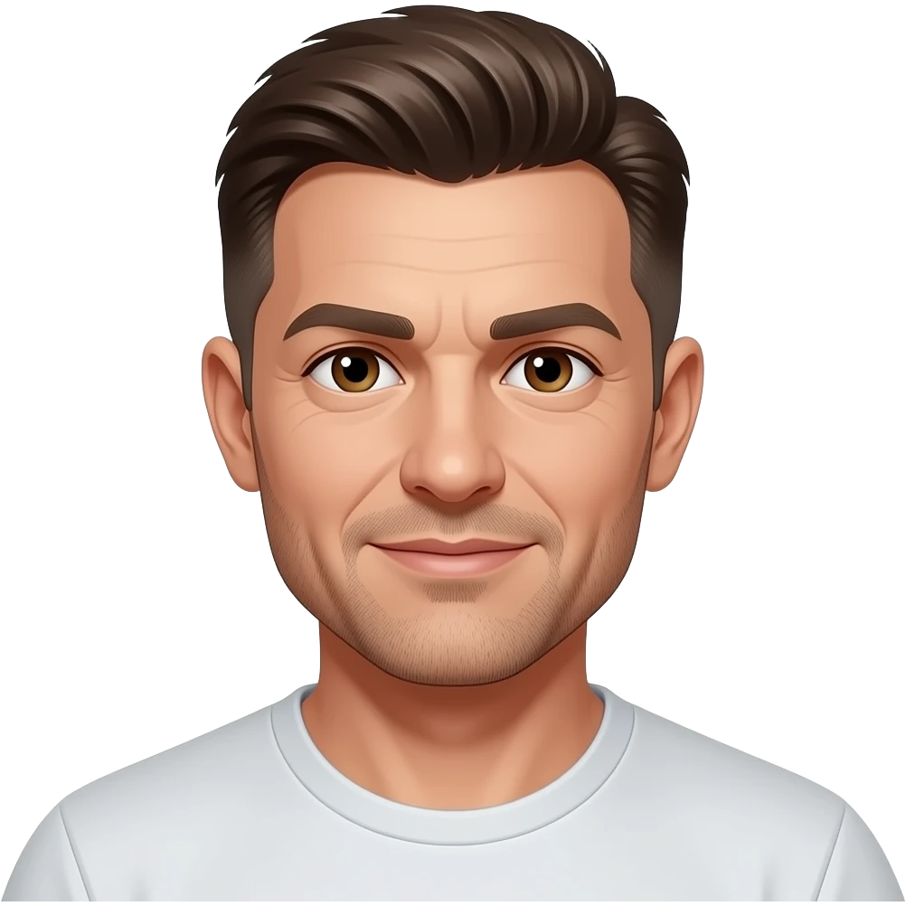 handsome mid 40 male with dark blond hair emoji