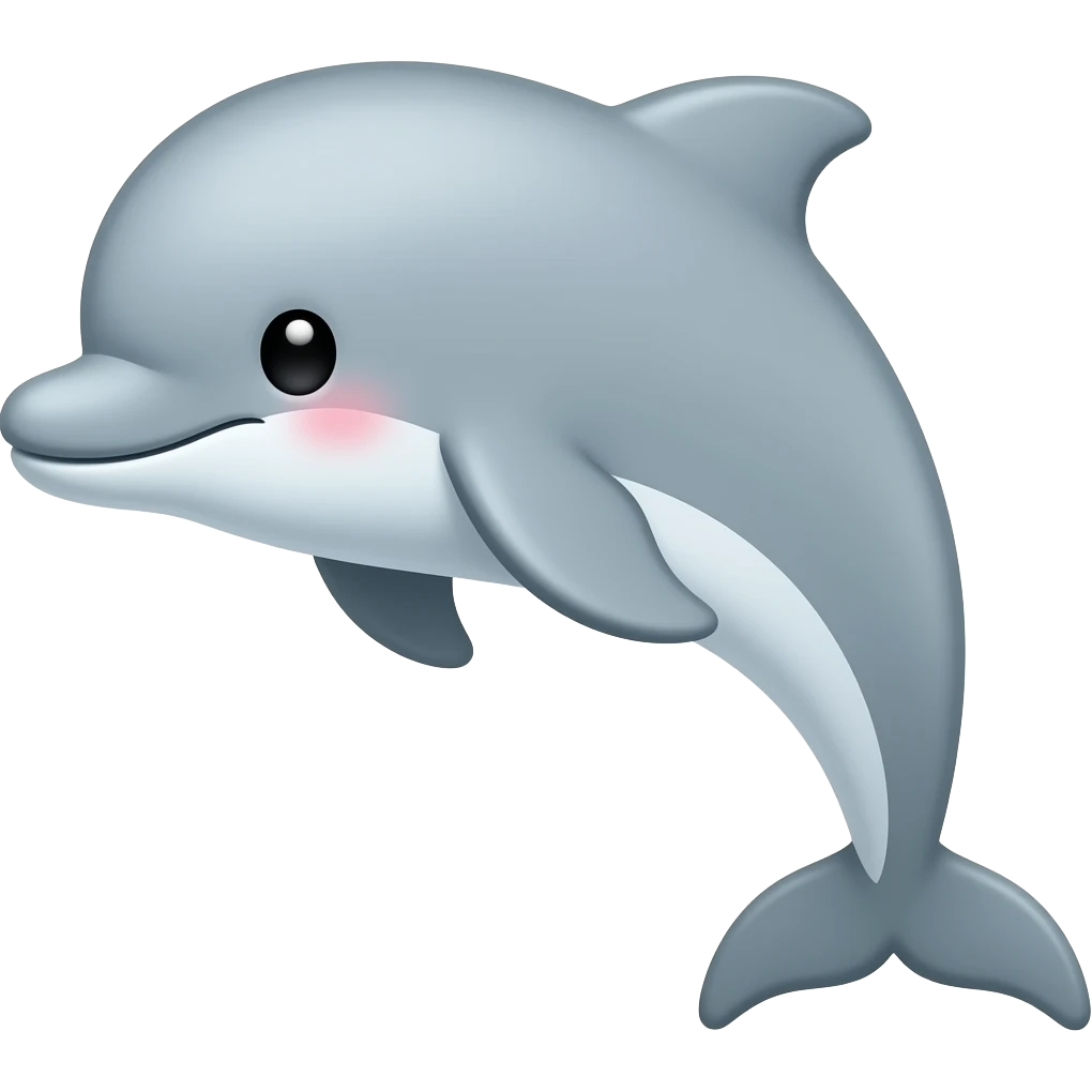 That's a very cute, stylized illustration of a dolphin. emoji
