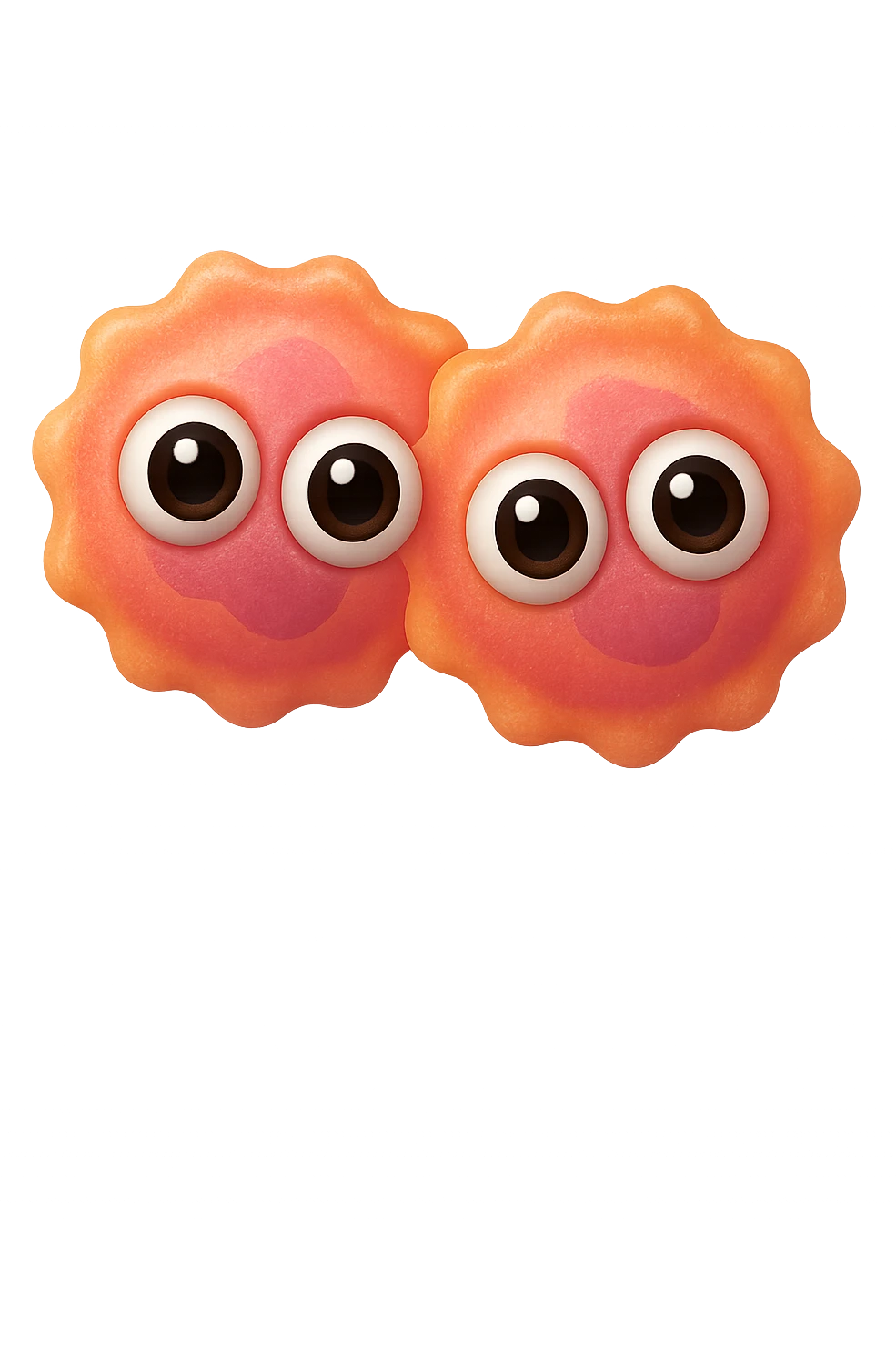 emoji con due cellule umane con occhi 3d emoji