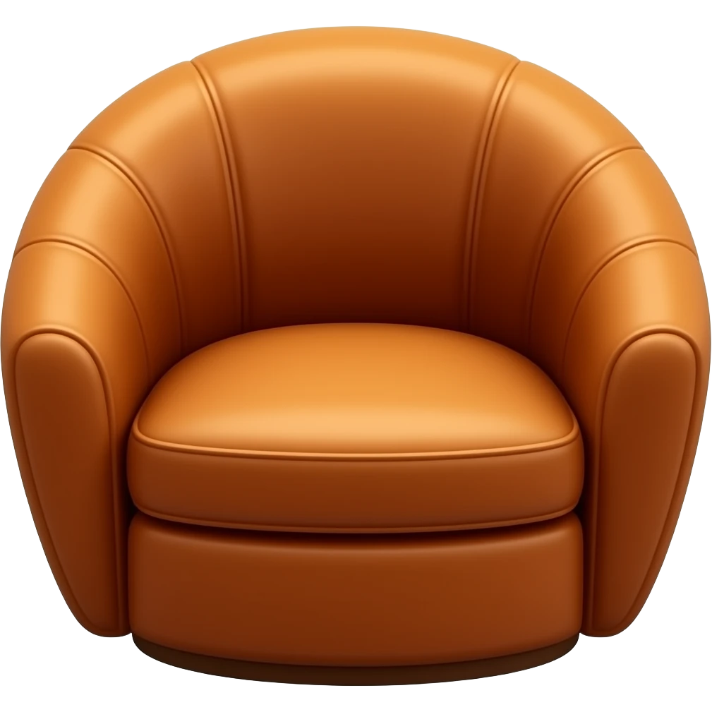 orange velvet round armchair emoji