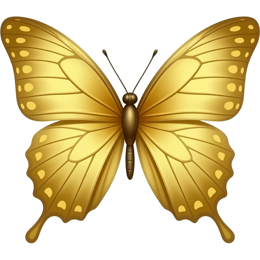 Golden butterfly gif emoji