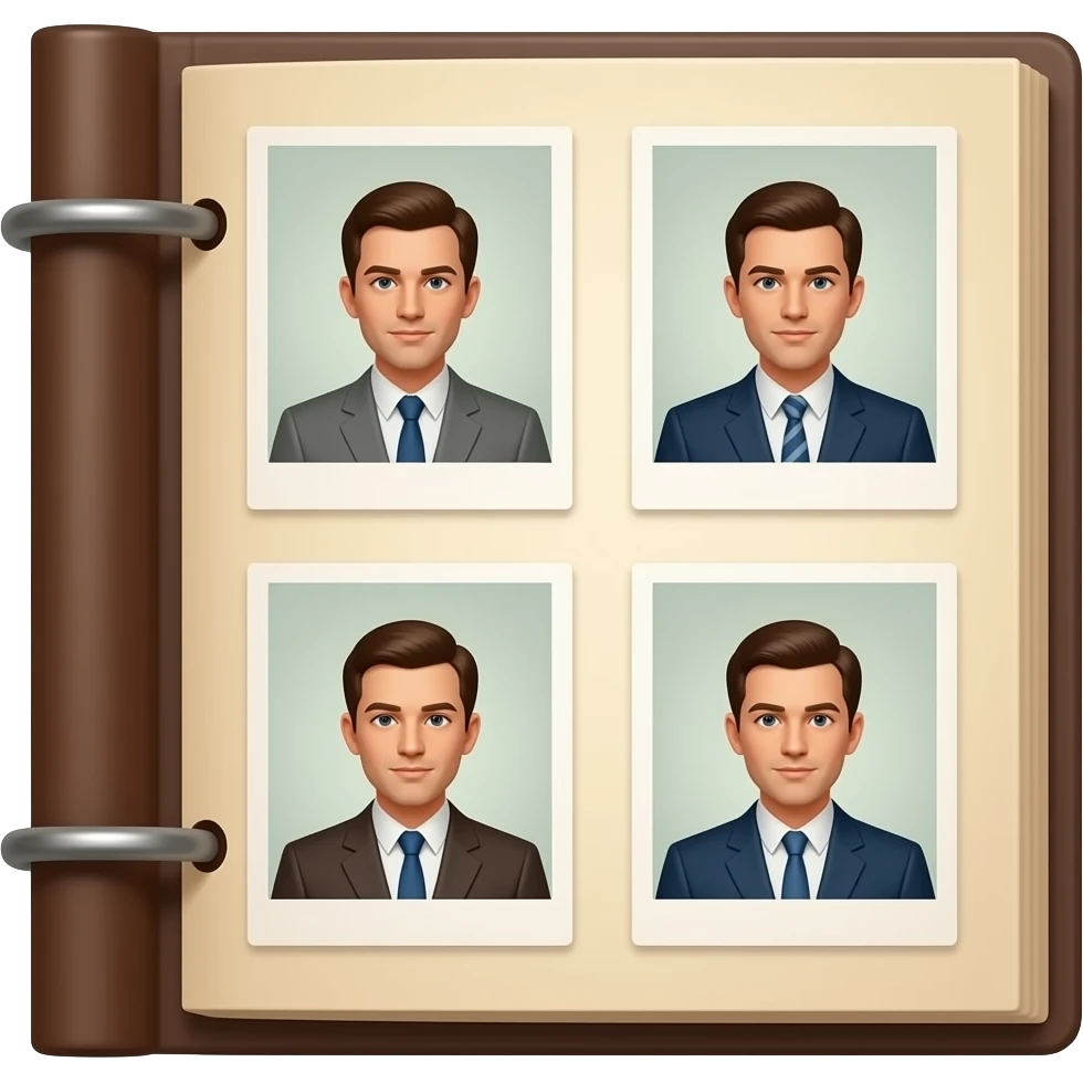 photo album with vintage photos emoji
