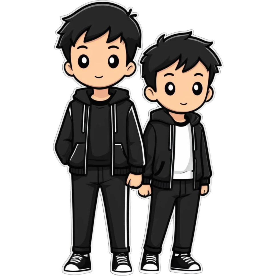 cool boys in stylish outfits emoji
