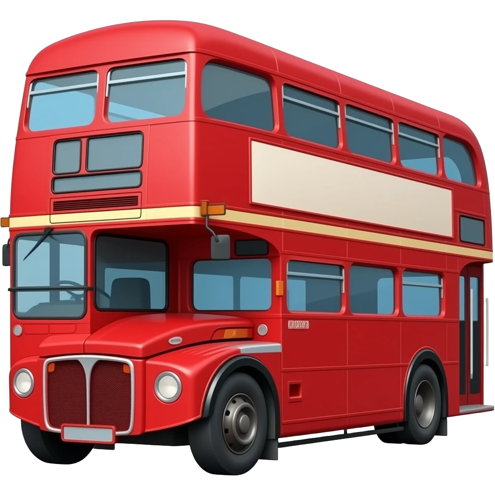 double decker bus red emoji