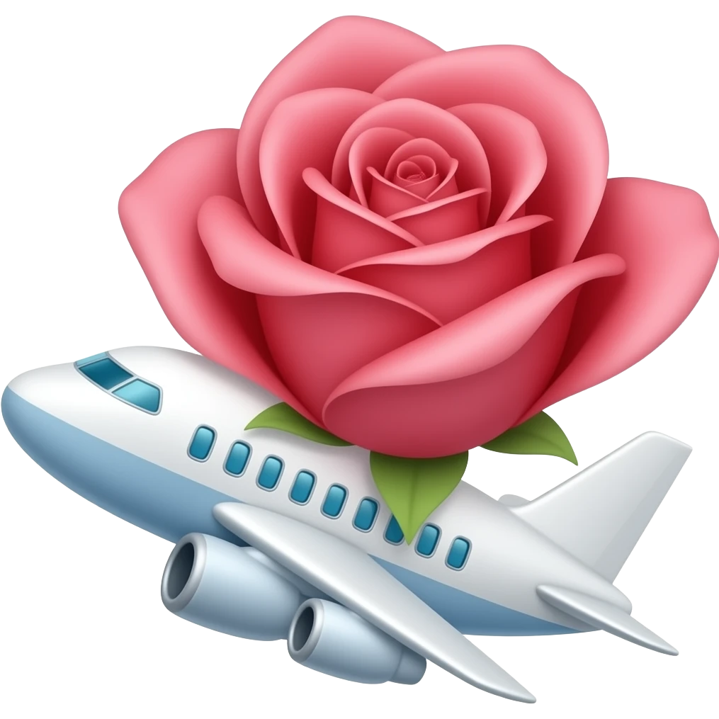 Un avion aesthetic rose emoji