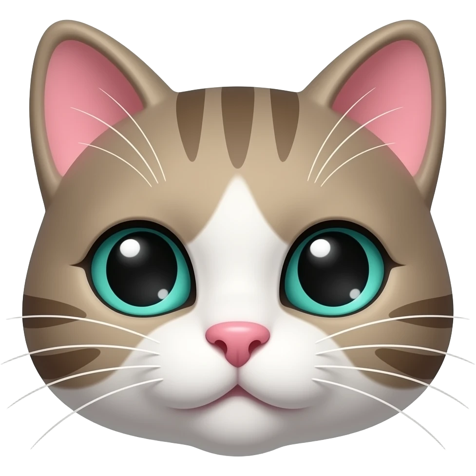 Смайлик эмоджи для WhatsApp. Котик эмо-рокер. Нужна только мордочка emoji