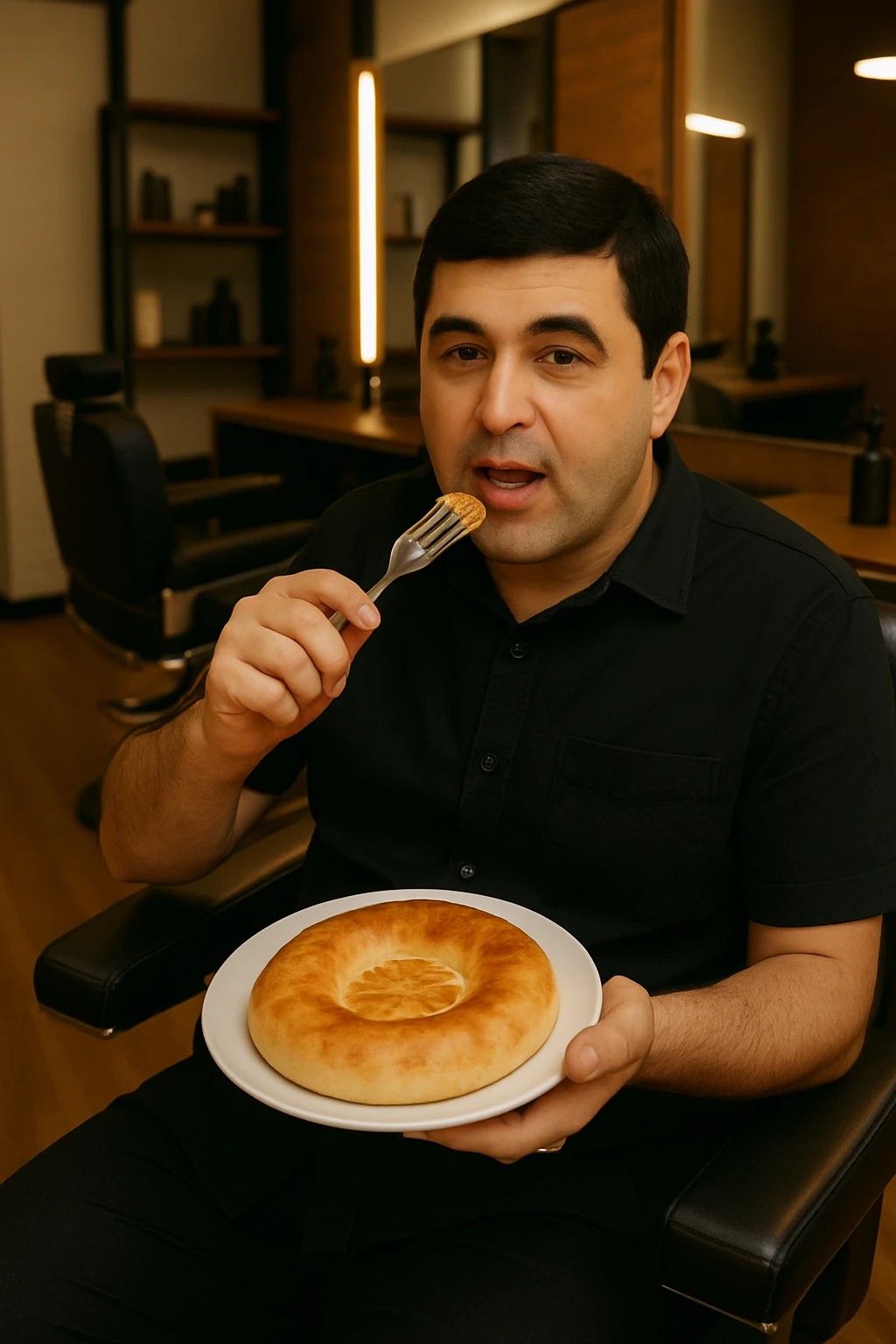 birinchidagi odamni yuziga 2 rasmdagi odamga uzidak qilib chizib bergin xuddu shunday non yen utirganini emoji