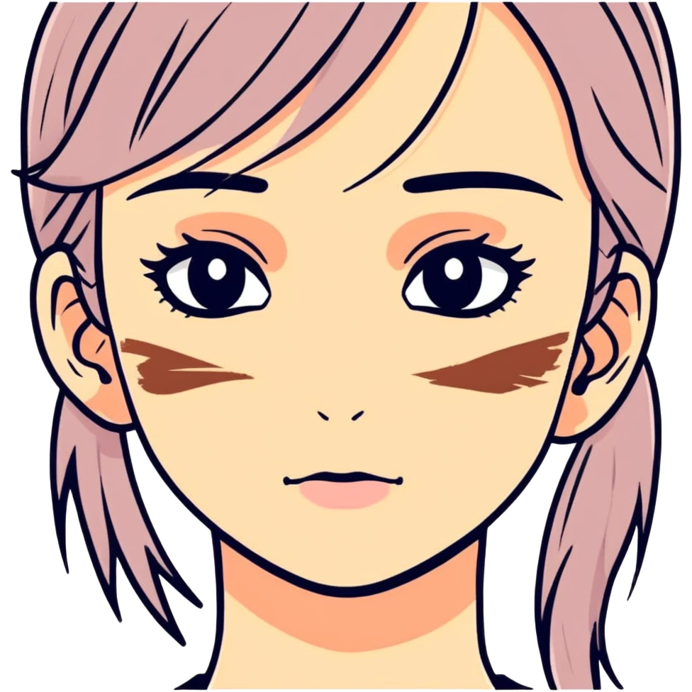 A girl with scratches on her face  emoji
