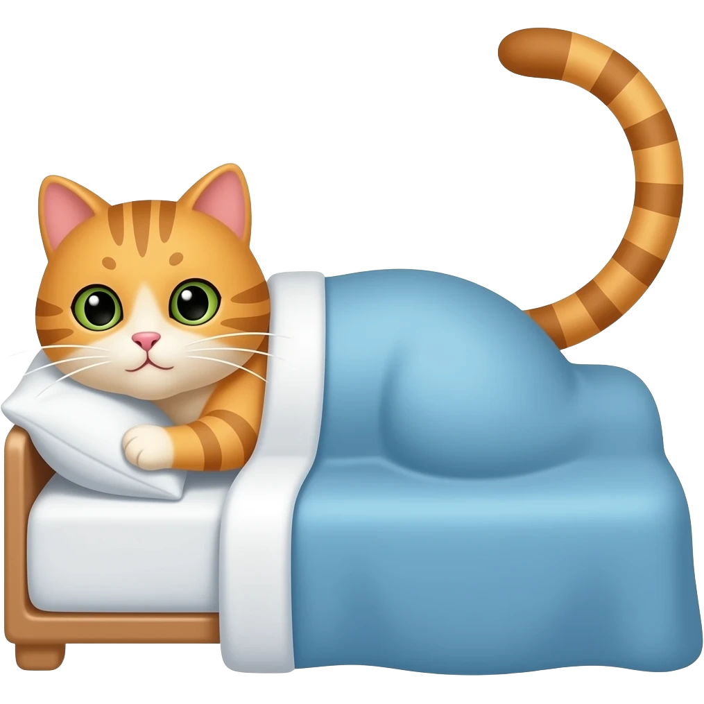 Chat qui va au lit emoji