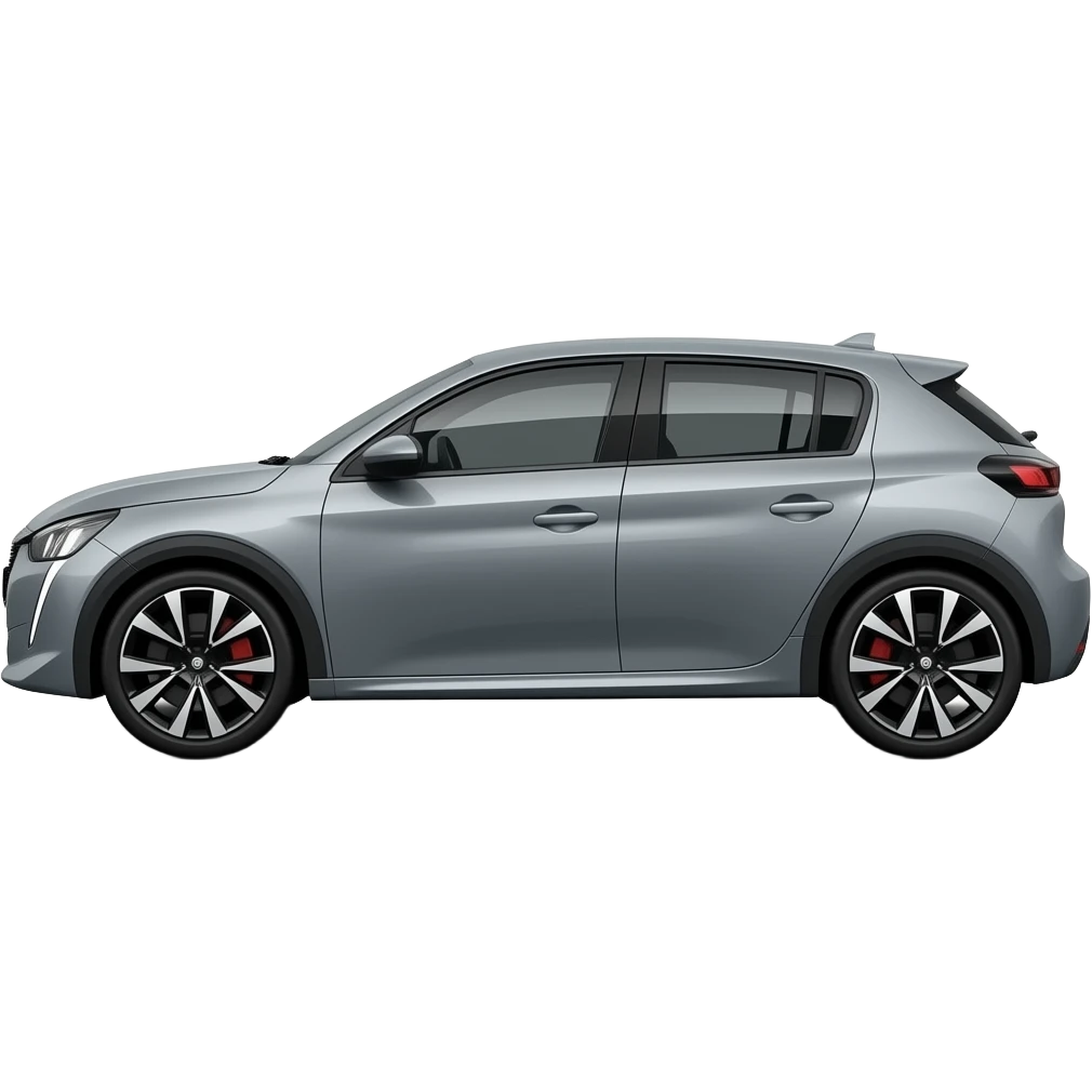 Peugeot 208 2025 GT Grise de côté emoji