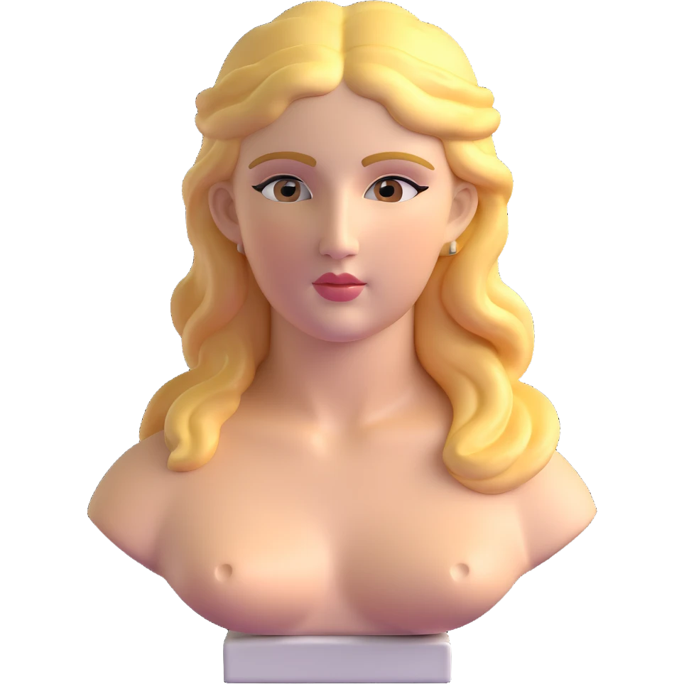 Venus de Milo statue bust only, classical Greek sculpture of Aphrodite's head and shoulders without arms emoji