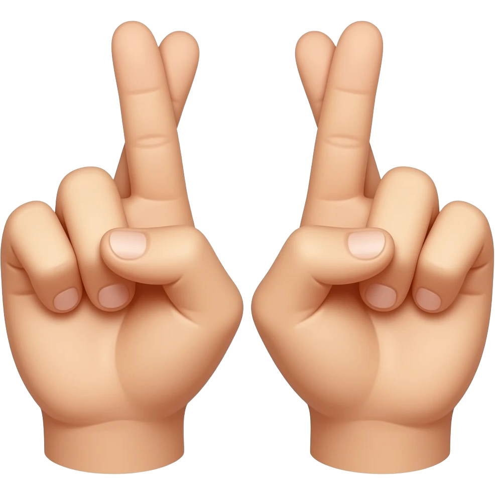 manos dedos medios cruzados emoji