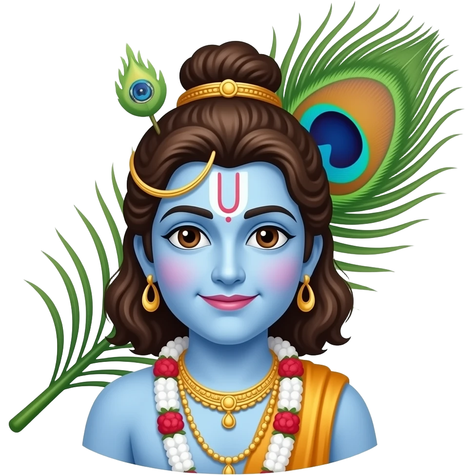 Shree krishna mor pankh emoji