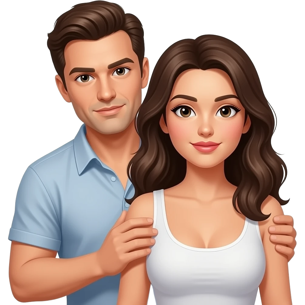 Sexual man and woman man behind woman emoji