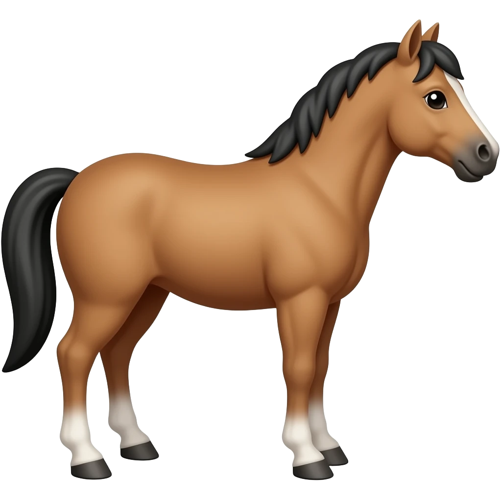 full body Horse emoji facing towords right side emoji