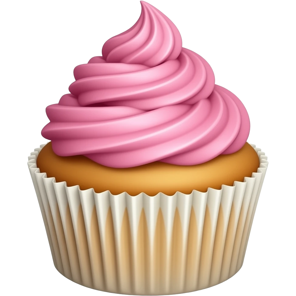 Cupcake with pink icing emoji