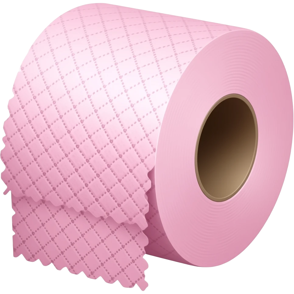Pink toilet paper roll emoji