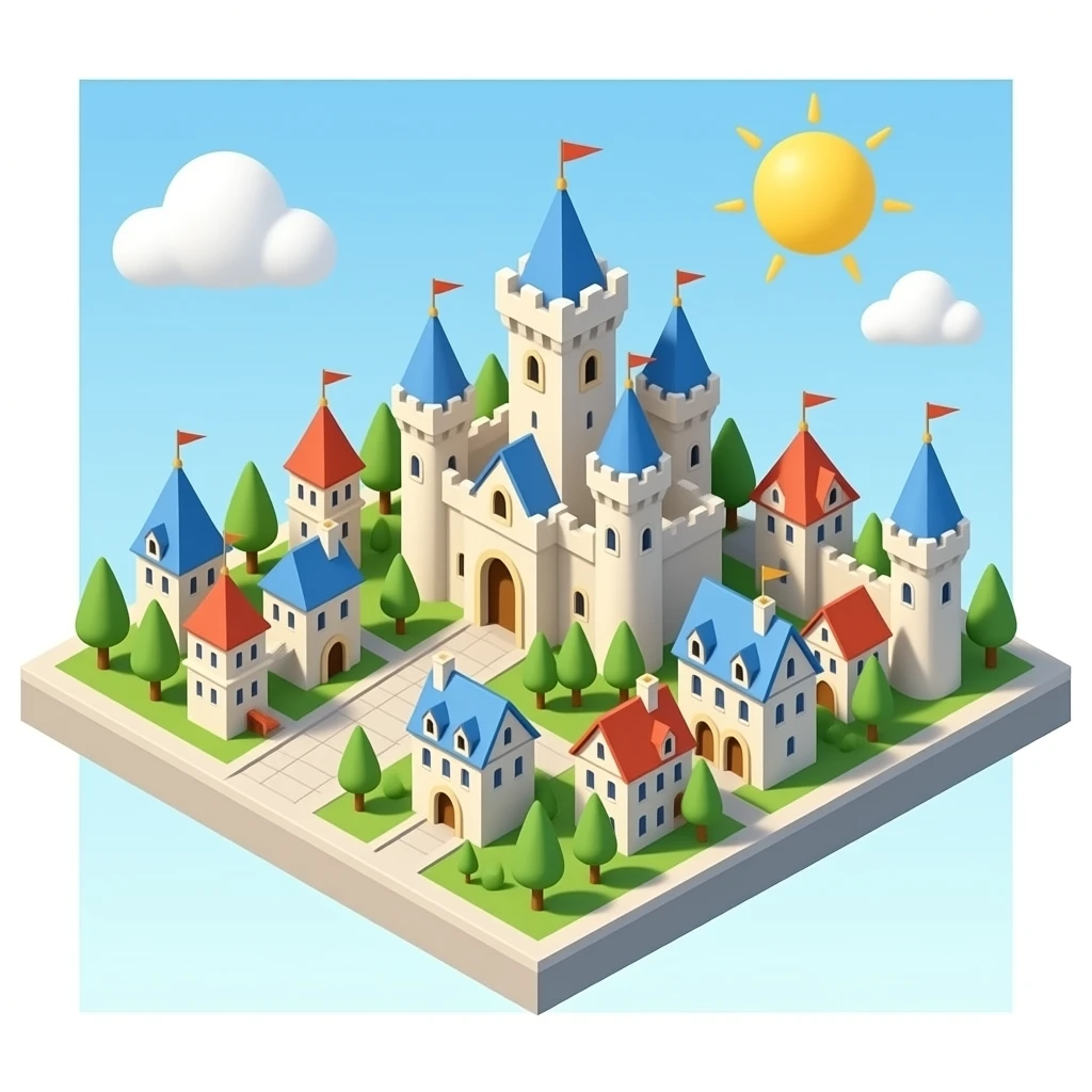medieval kingdom layout 3d emoji