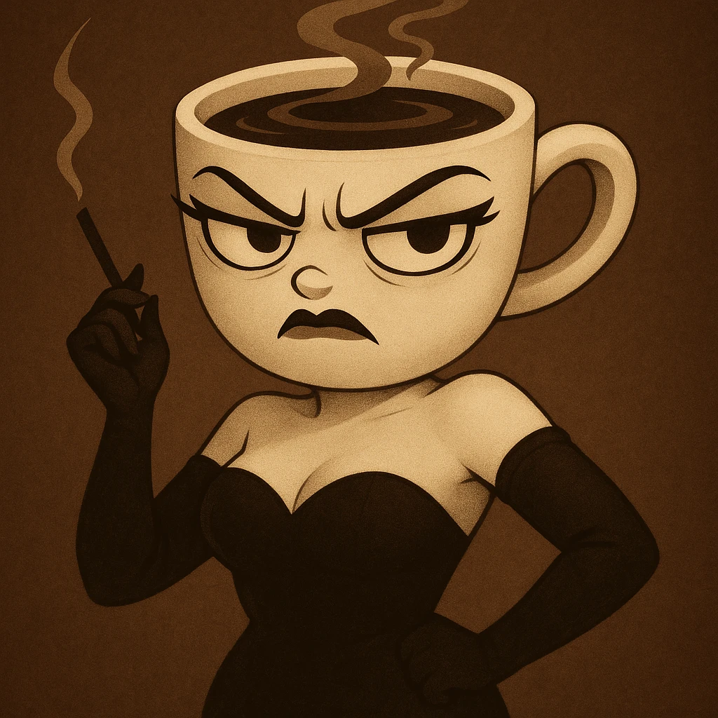 Edit the character in the reference image to have an angry expression while keeping the original style, outfit, and colors exactly as in the reference image. emoji