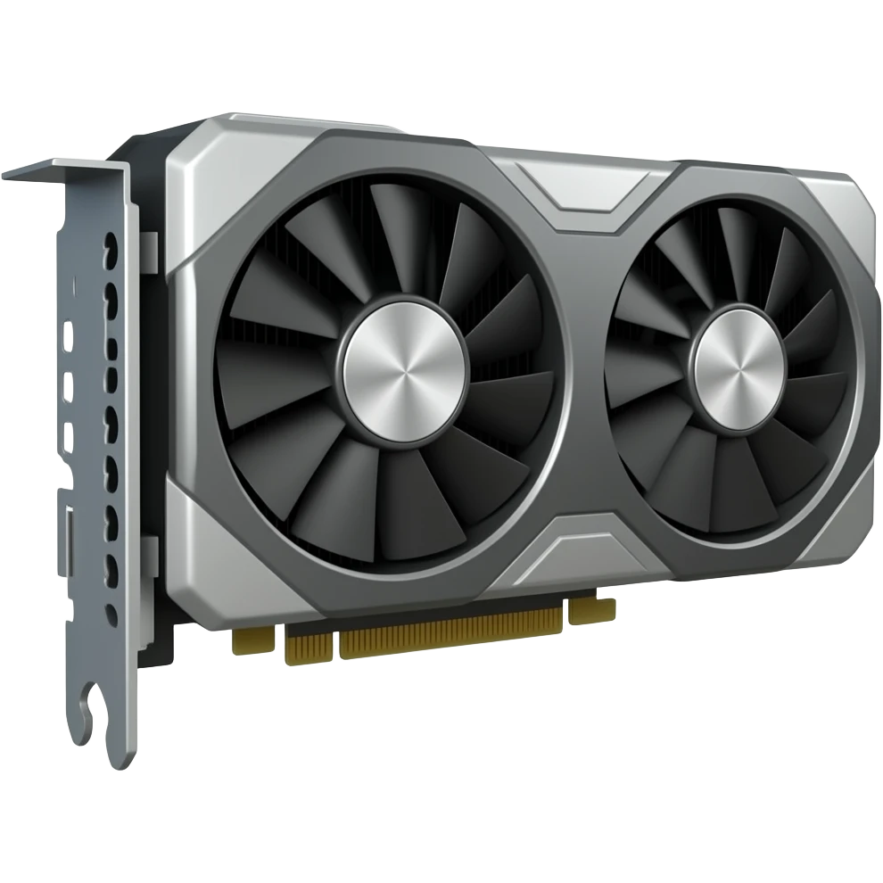 high-end GPU 3d rectangular video card two coolers emoji