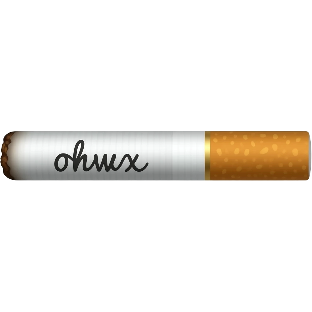 like a cigarette and have a name on it but make it small size emoji