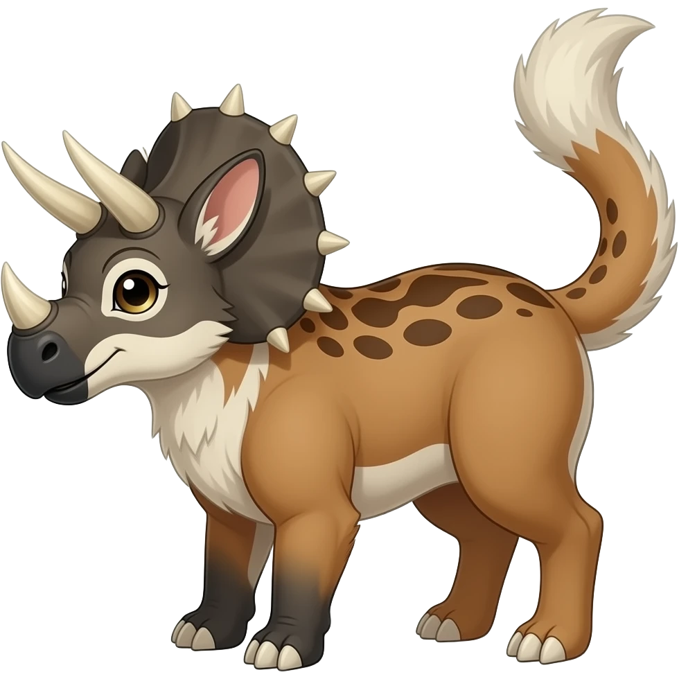 Trico-Buneary-Jackalope-fusion-hybrid-animal-creature with tufted ears, tufted tail emoji