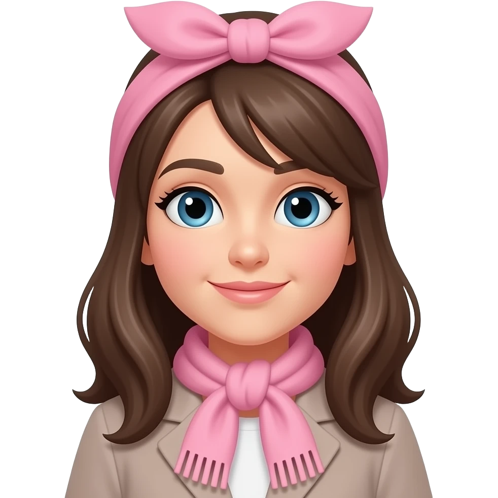 A lady should wear a pink scarf on her head emoji