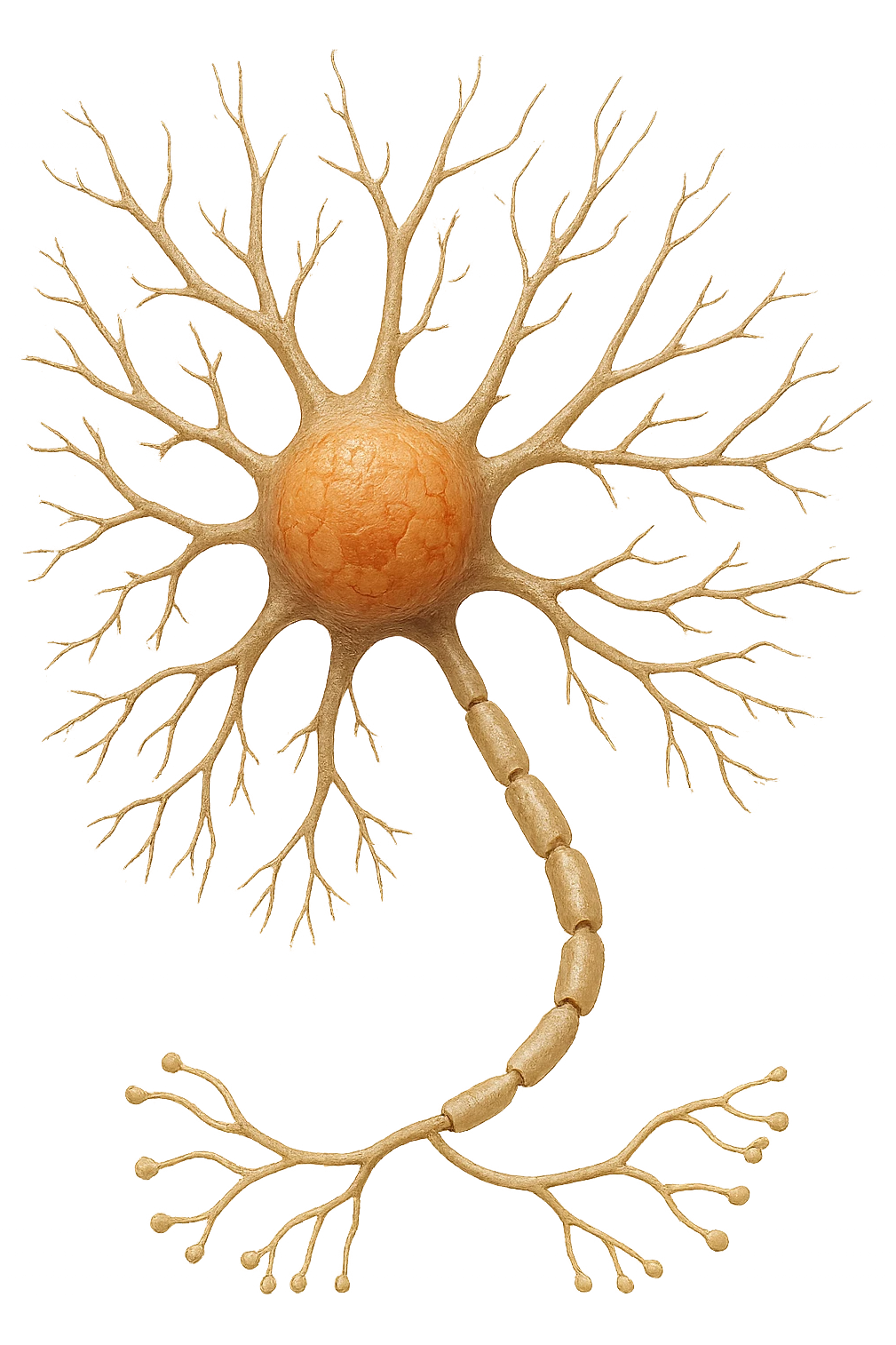 neurone umano anatomico realistico, iperrealistico 4k emoji