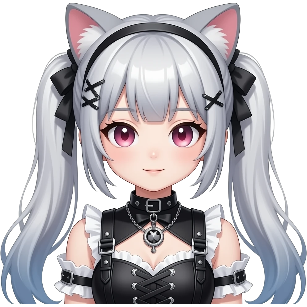 Edgy Kawaii Cute Cool Beautiful Elegant Pretty Anime Punk Lolita Techwear Catgirl emoji