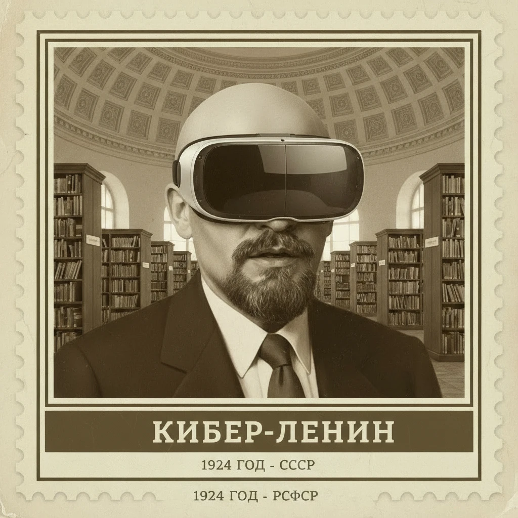 Убери волосы, лысина должна быть как у Ленина

Внизу подпиши: КИБЕР-ЛЕНИН emoji