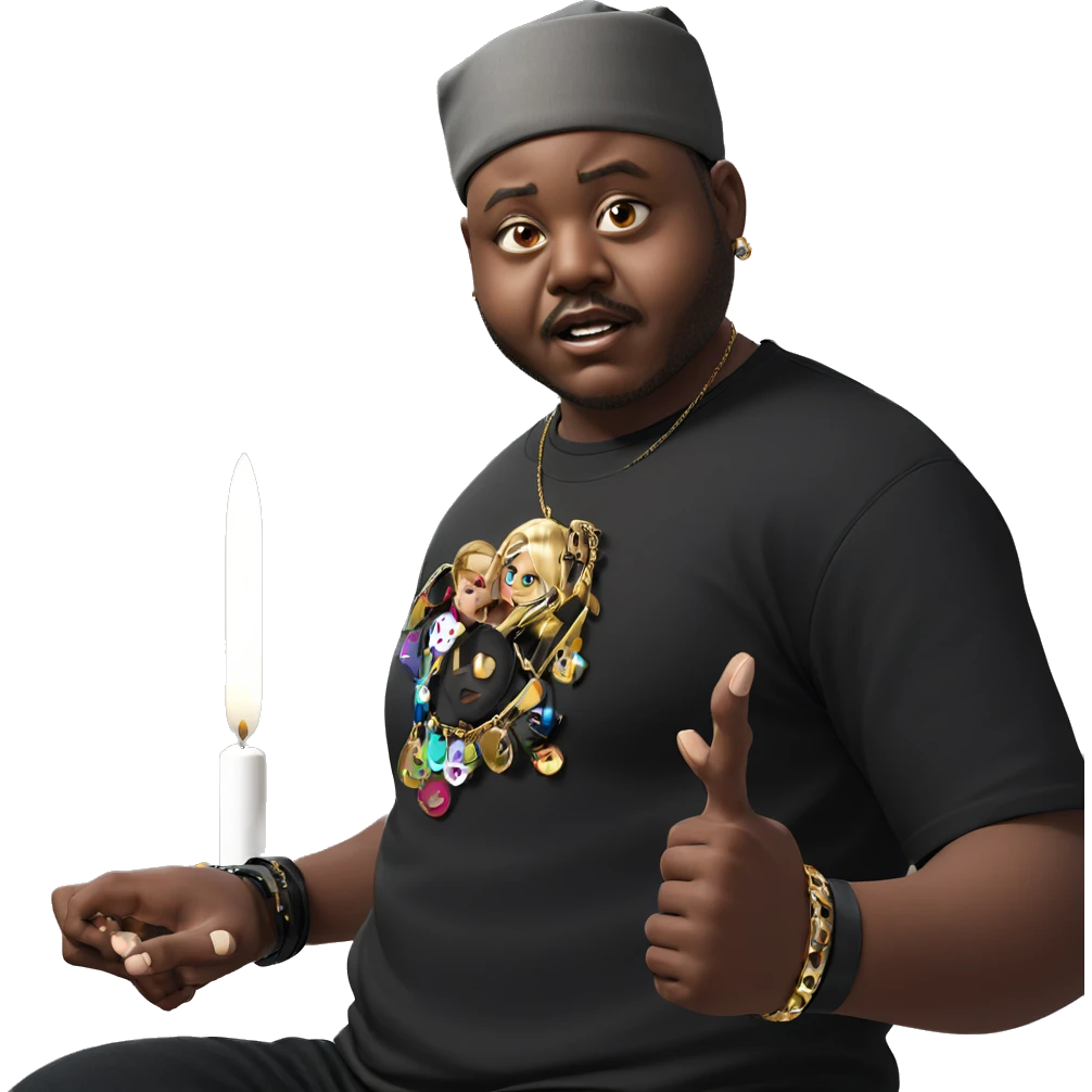 boy in black shirt with jewelry emoji