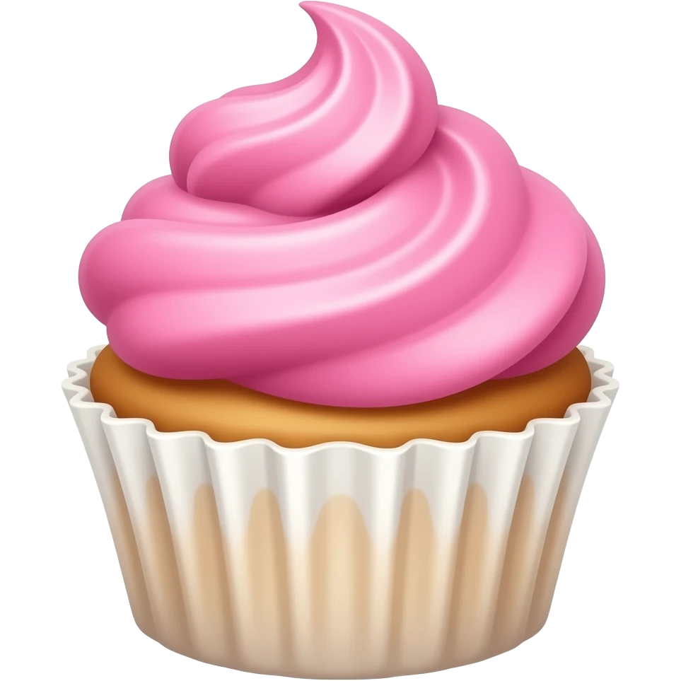 Cupcake with pink icing emoji