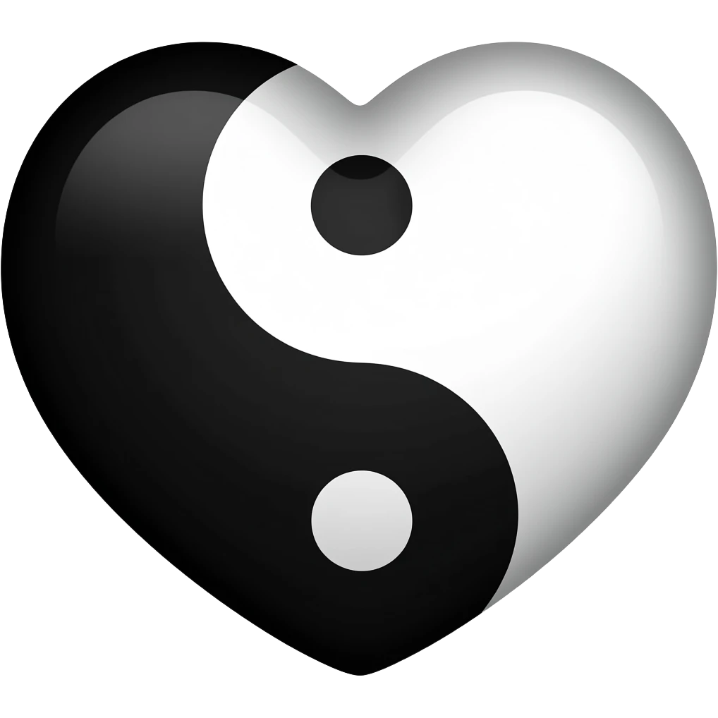 Yinyang heart emoji