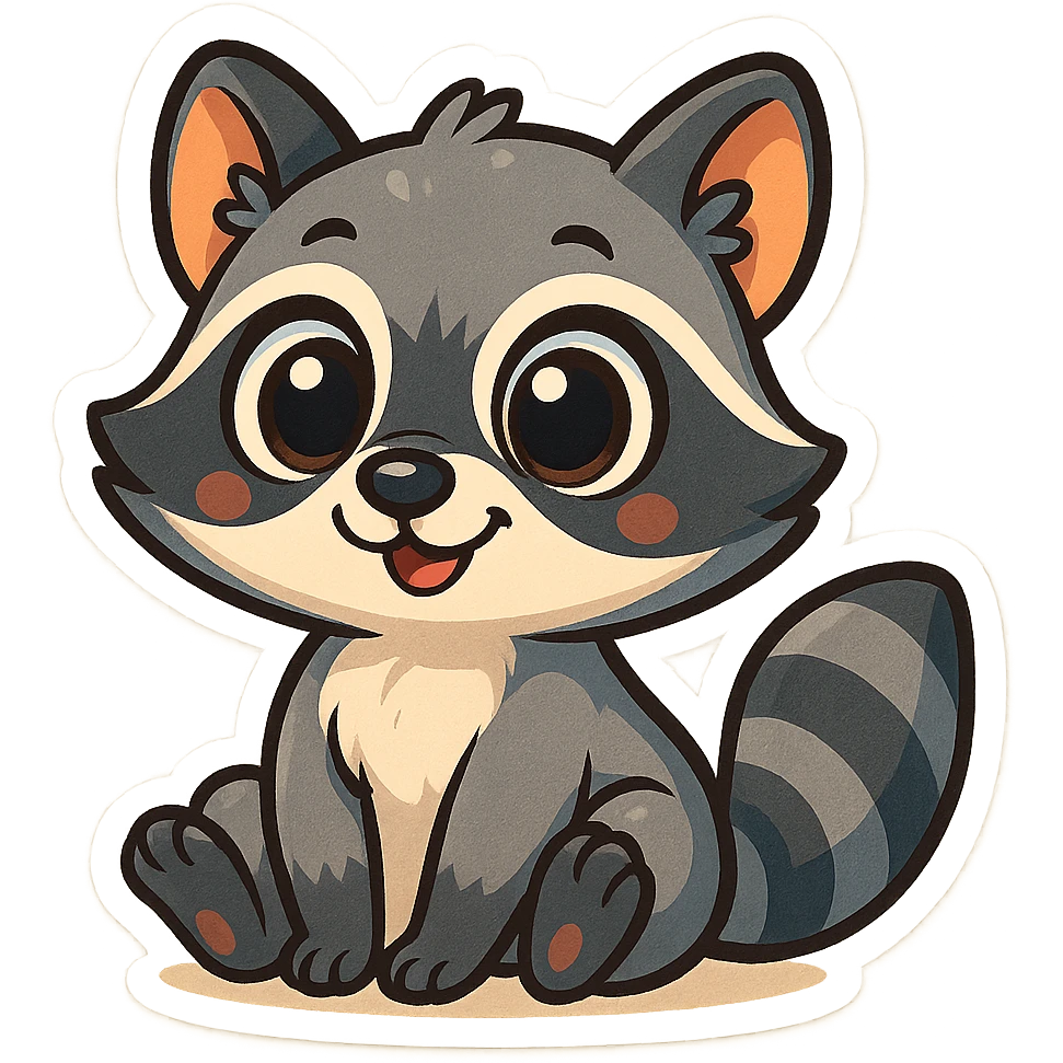 raccoon sticker emoji