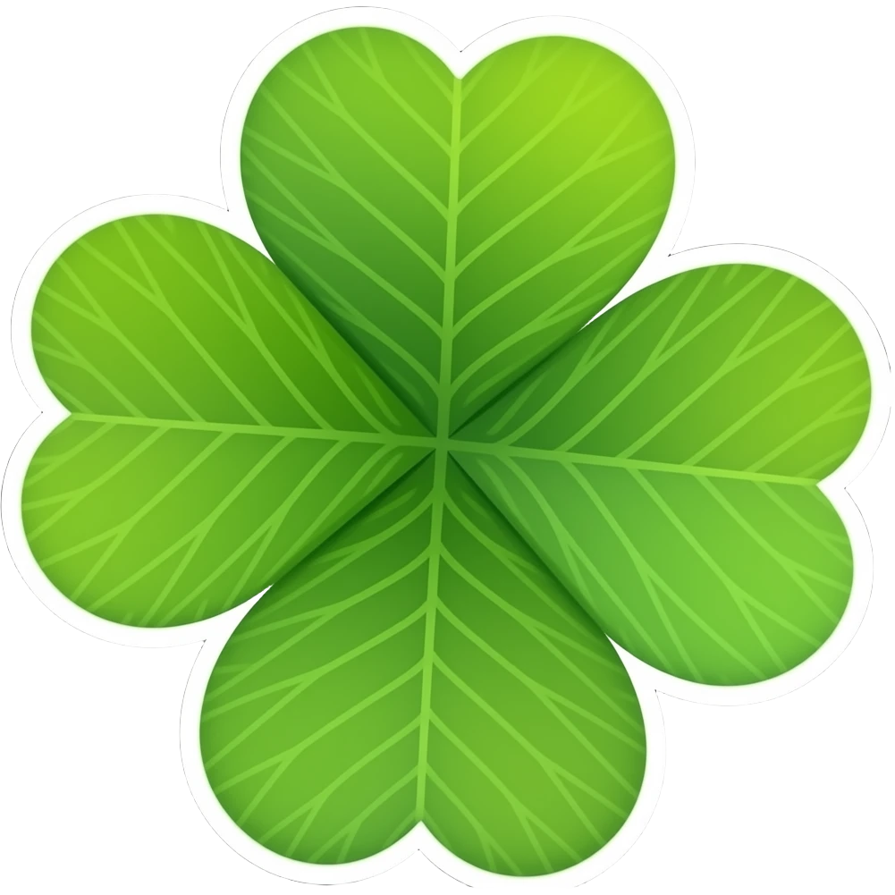 Five leaf clover emoji