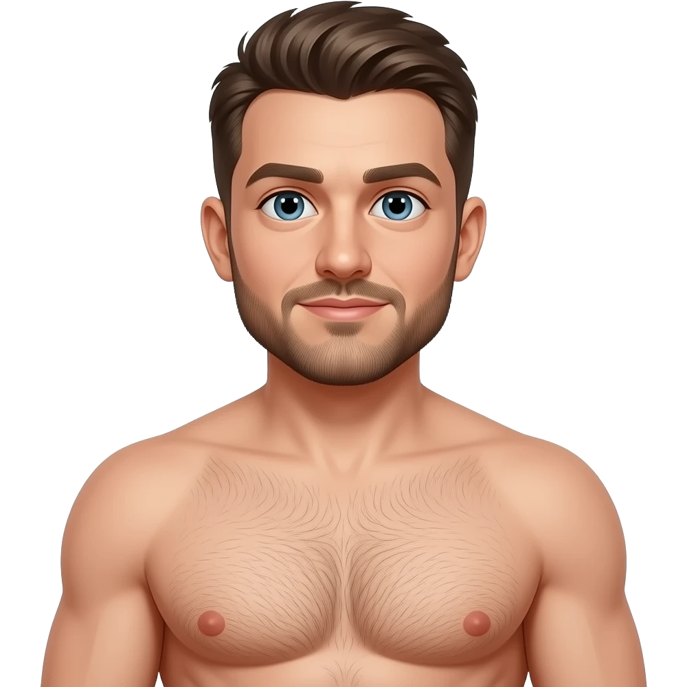 Naked guy with big dick emoji