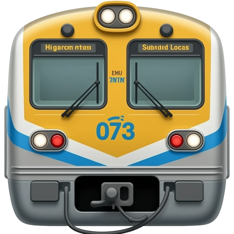 hyderabad mmts emu suburban local train face indian railways emoji