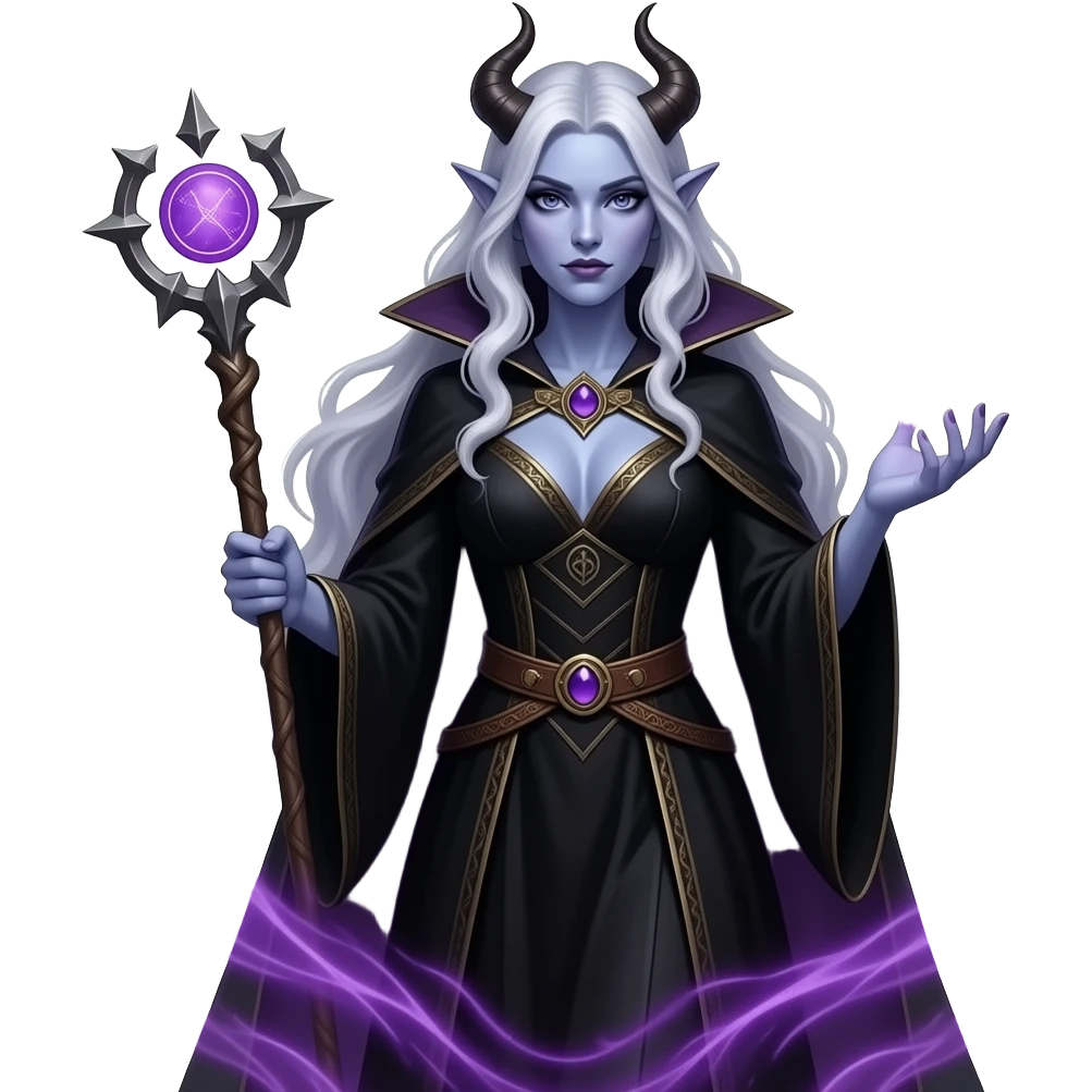 Drow warlock dnd look female emoji