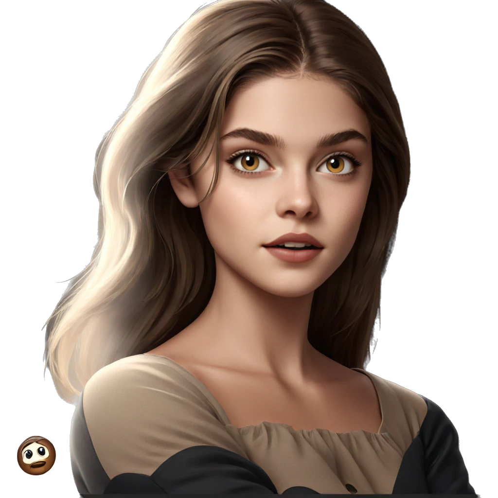 brown haired girl portrait emoji