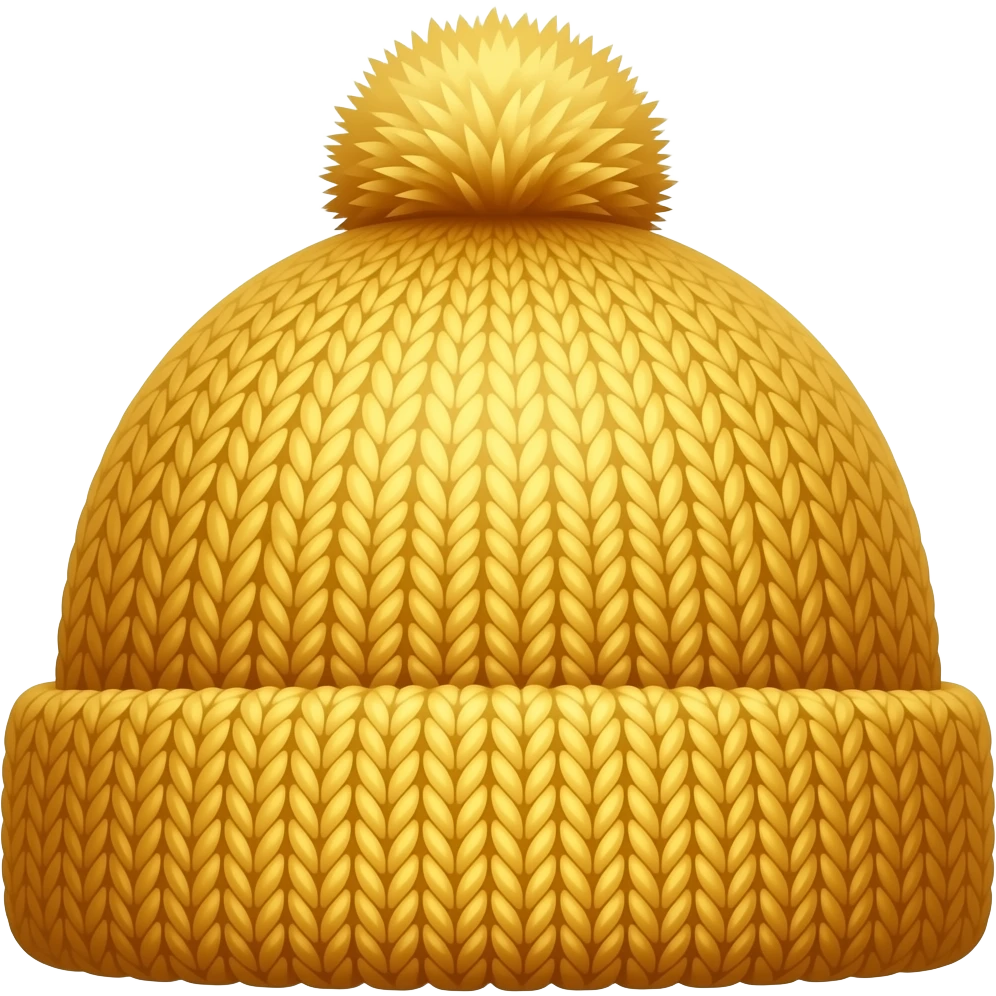 Yellow wool hat emoji