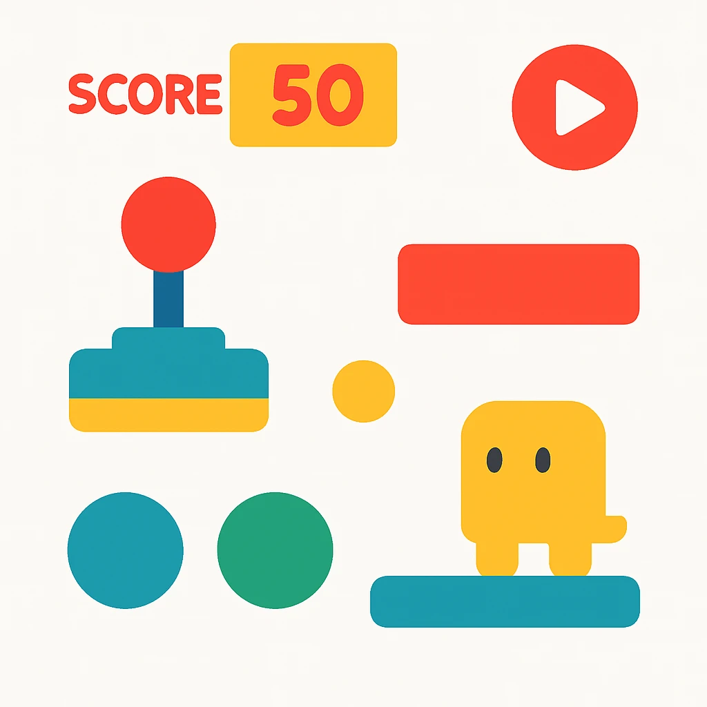 flat design style game white background emoji
