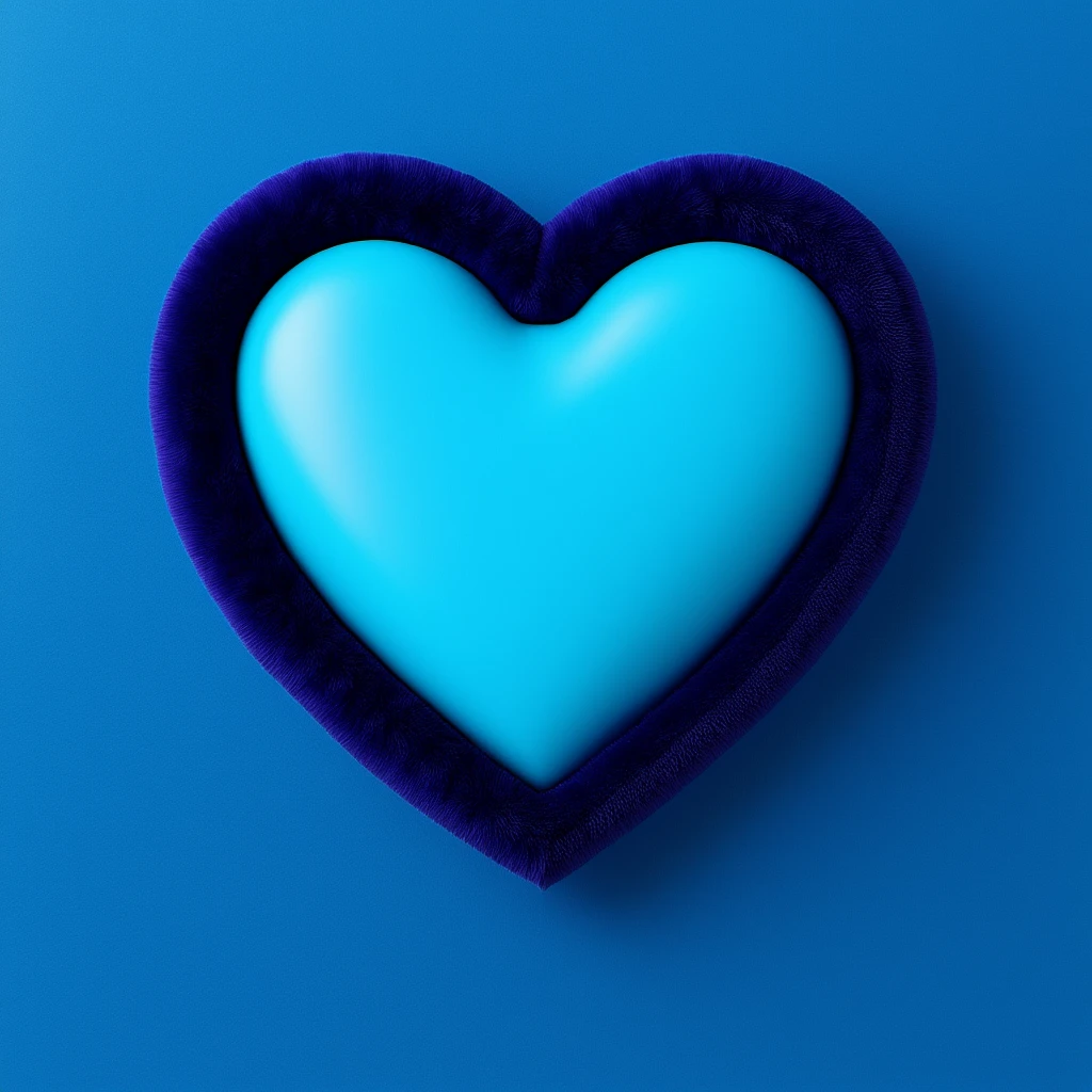 heart with a velvet flocked border emoji