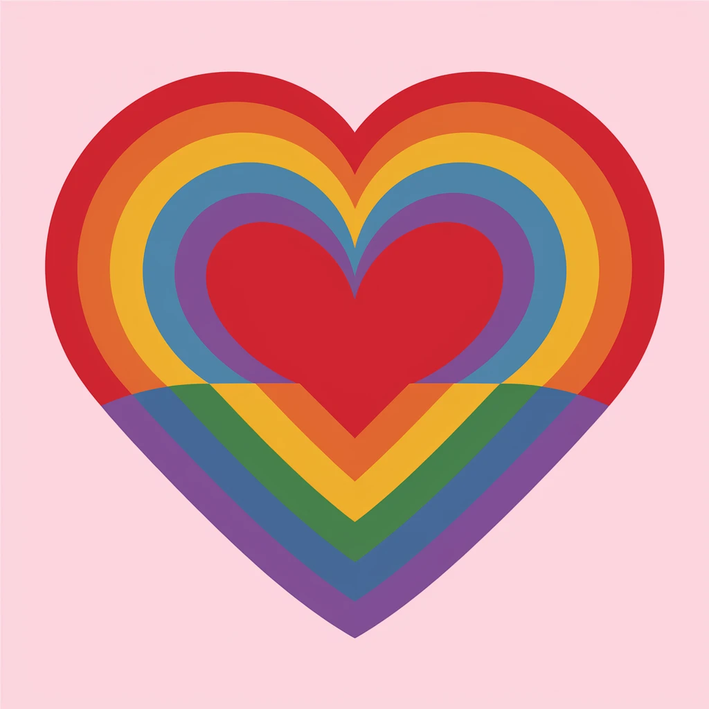 heart with a rainbow border emoji