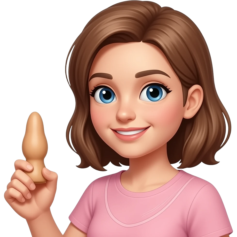 Девочка в резиновый хуем в руке emoji