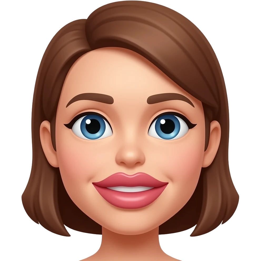 A human  muzzle emoji with lips emoji